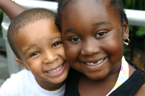 two children of African descent